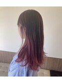 ベリーピンクバレイヤージュ