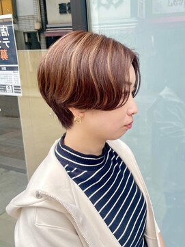 フェイス 石川町 (FACE) ハンサムショート/大人ヘア/前髪無し/夏カラー/30代40代