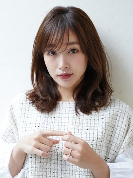 ニーフ 恵比寿(neaf) デザインカラー/レイヤーカット/ウェットヘア/オリーブベージュ