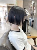 王道！切りっぱなし顎ラインボブ！