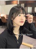 顔まわり/レイヤーカット/韓国/ロングヘア/ベージュ