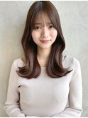 くびれヘア/レイヤー/顔まわり/サイドバング/こなれミディ