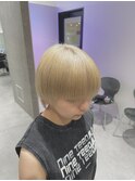 ブロンドベージュハイトーンダブルカラー成増