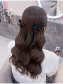 ねじりハーフツイン/心斎橋ヘアセット