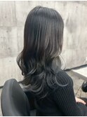 シアーグレージュ 透明感カラー レイヤーカット 韓国ヘア 艶髪