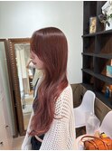 TAKE/チェリーブラウン/韓国風ヘア/ピンクブラウン