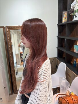 ルミ 上大岡店(Lumi) TAKE/チェリーブラウン/韓国風ヘア/ピンクブラウン