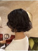 #パーマボブ・ウェーブボブパーマ・ニュアンスパーマ・くせ毛風