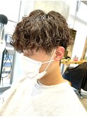 調布波巻きパーマツイストスパイラルパーマセンターパートウルフ