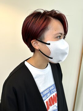 エクテ(ecouter) ノンジアミンボルドーカラーメンズライクショート