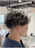 かきあげセンターパート/ホワイトメッシュ