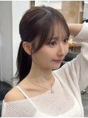 顔周りレイヤー小顔レイヤー韓国レイヤーくびれレイヤーおくれ毛