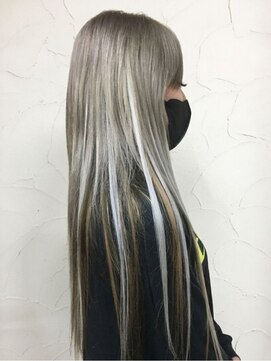 エクステンション アトレ(extention attre) ヘアエクステ90本シルバー20本