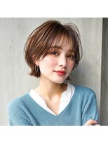 アンサ 阪急桂店(ANSA) ショートボブ/外はねボ/シースルー/ブラウン/ベージュ