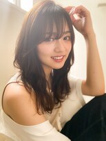 チョビー 銀座(chobii)&nbsp;道村/デジタルパーマ/ローライト/アッシュブラウン/厚めバング