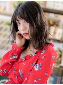 ★暗髪くせ毛風外巻きパーマ抜け感くびれヘア20代30代40代 ★8