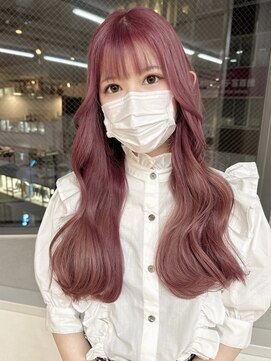 ミョンシル くびれ韓国ヘア/ピンクラベンダー