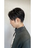センターパートツーブロ刈り上げ 韓国 ツイストスパイラルパーマ
