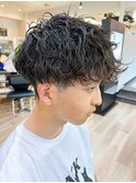 波巻きスパイラルツイストスパイラルパーママッシュメンズヘア