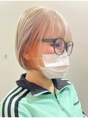 インナーカラーイヤリングカラーダブルカラーベージュカラー韓国