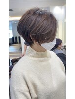 くびれショート/マロンブラウン/大人ショートボブ／山口