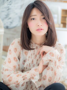 モッズヘア 越谷(mod's hair) ナチュラル感◎黒髪グレージュカラーセミディc5越谷20代30代40代