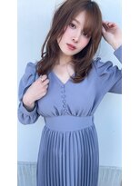 トゥーリ 薬院店(tuuli)&nbsp;大人女性◆艶レイヤー前髪ピンクベージュ 髪質改善 縮毛矯正