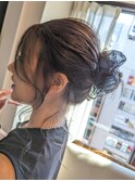 【お呼ばれヘアアレンジ】お団子×シュシュ【新宿】