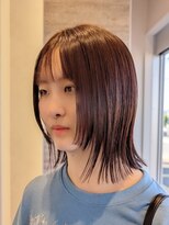 ポジ(poji)&nbsp;ウルフショート　前髪カット　艶髪　くびれ巻き　サイドバング