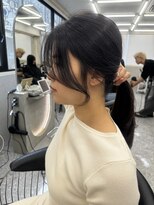 ロンド マーレ 天神大名店(Lond mare)&nbsp;結んでも可愛い顔まわり　前髪カット　くびれ巻き　韓国ヘア