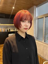 サクラ 岐阜(SAKURA)&nbsp;似合わせボブ　ブリーチ　レッド