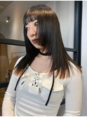 レイヤーカット 姫カットレイヤー エンドカラー 裾カラー 艶髪