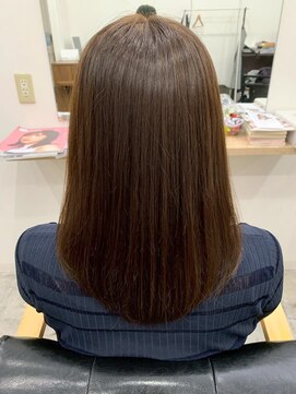 カキーン(cakeen) 20代30代40代大人かわいいマロンブラウン×ストレートセミディ