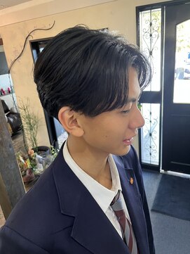 ログ 高松木太店(Log) 毛流れ◎メンズカット/フェザーショート/センタパート/高松