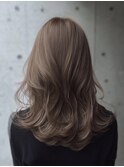 40代50代60代/ブリーチなし白髪ぼかしカラー ミディアムレイヤー