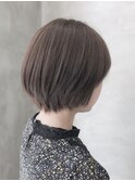 ブリーチ無し　イルミナカラーグレージュ丸みショート＜徳竹＞