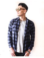 フジヤマ バーバー ショップ(FUJIYAMA BARBER SHOP)&nbsp;ソフトツーブロック フェザーマッシュくせ毛風パーマd