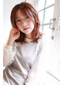 岩井【Fraise】小顔カット美髪ゆるふわチョコレートこなれミディ