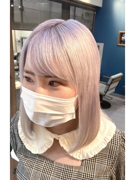 リノショアーズ 日本大通り店(RINOSHORES) 10代20代★大人かわいいダブルカラーピンクパールカラーボブ