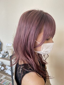 ヘアーミックス ニット(hair mix nitt) ピンクパープル