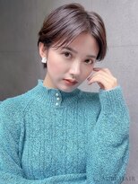 オーブ ヘアー フォール 山形東原町店(AUBE HAIR fall) 20代・30代_センター分け_大人可愛いハンサムショート