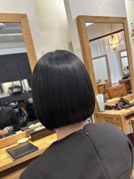 ラゴム 池袋(LAGOM) 切りっぱなしボブ/美髪/ピンクブラウン[池袋/髪質改善]