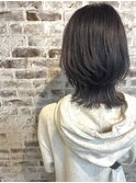 アッシュブラック×ショートレイヤー