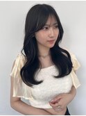 20代30代大人美人小顔ブリーチなし韓国ヘアアッシュブラック