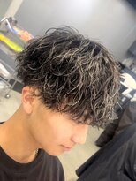 フィフスパーク(fifth PARK)&nbsp;渋谷メンズハイライトメンズメッシュマッシュウルフパーマ