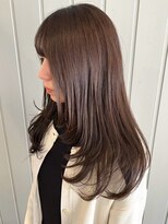 アンド アノン(and anon)&nbsp;ココアベージュカラー 赤み消しカラー 透明感 ロングレイヤー