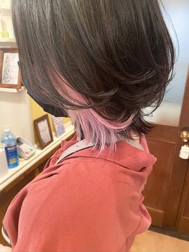 ラレイ ハラジュク(Lalei harajuku) 原宿イヤリングカラーインナーカラーダブルカラーブリーチカラー