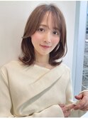 レイヤーカットスタイル*ミディアムヘア*白髪染め*30代40代50代