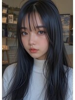 サロンドミルク 原宿(salon de MiLK)&nbsp;ハイライトミルクティーベージュロングレイヤーカット/原宿