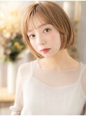 透明感シルキーベージュ切りっぱなしボブc6北浦和20代30代40代